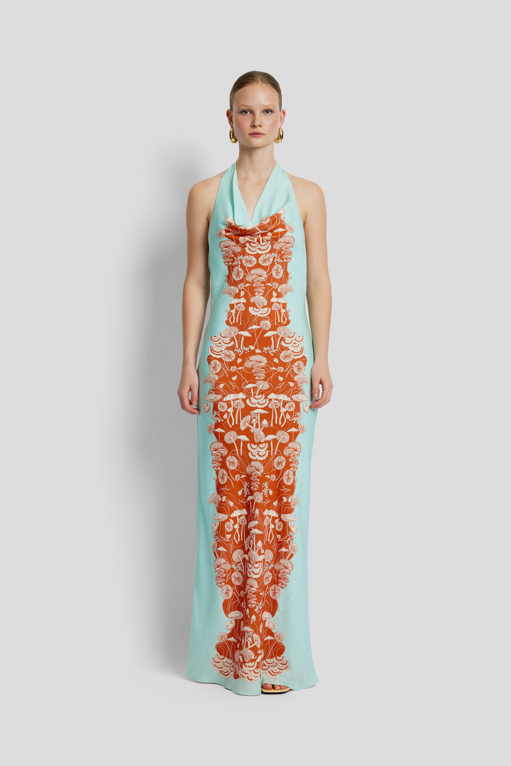 Grounded Halter Dress - Porcini Party