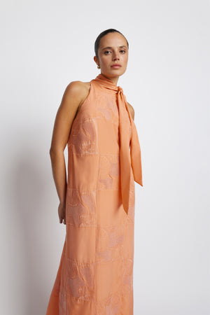 Check It Full Length Dress - Tawny Orange | Sunset Lover