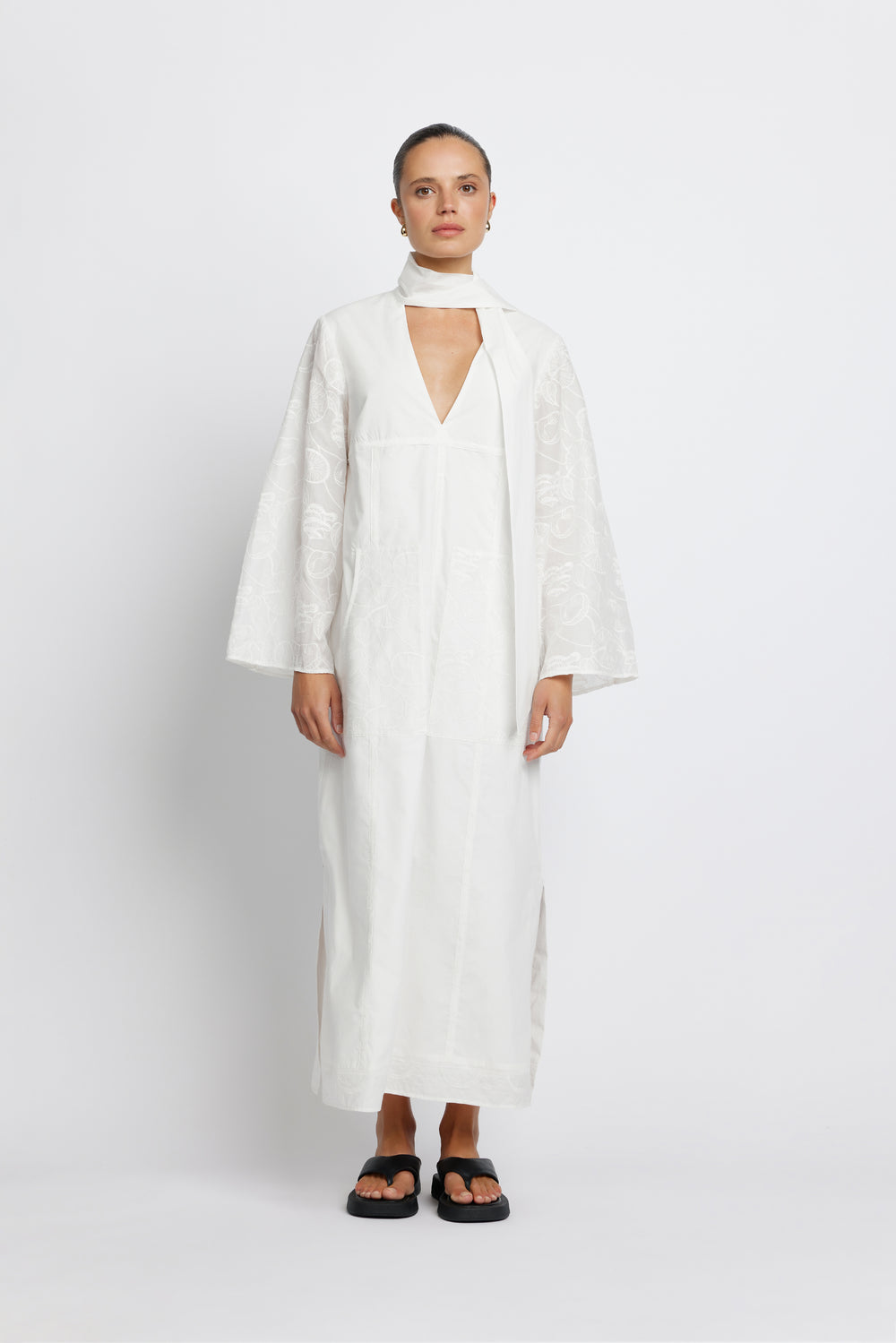 Forest Midi Dress - Bright White
