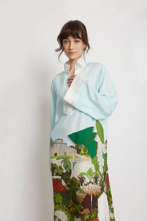 Palmhouse Shirt Dress - Palmhouse Print | Sunset Lover