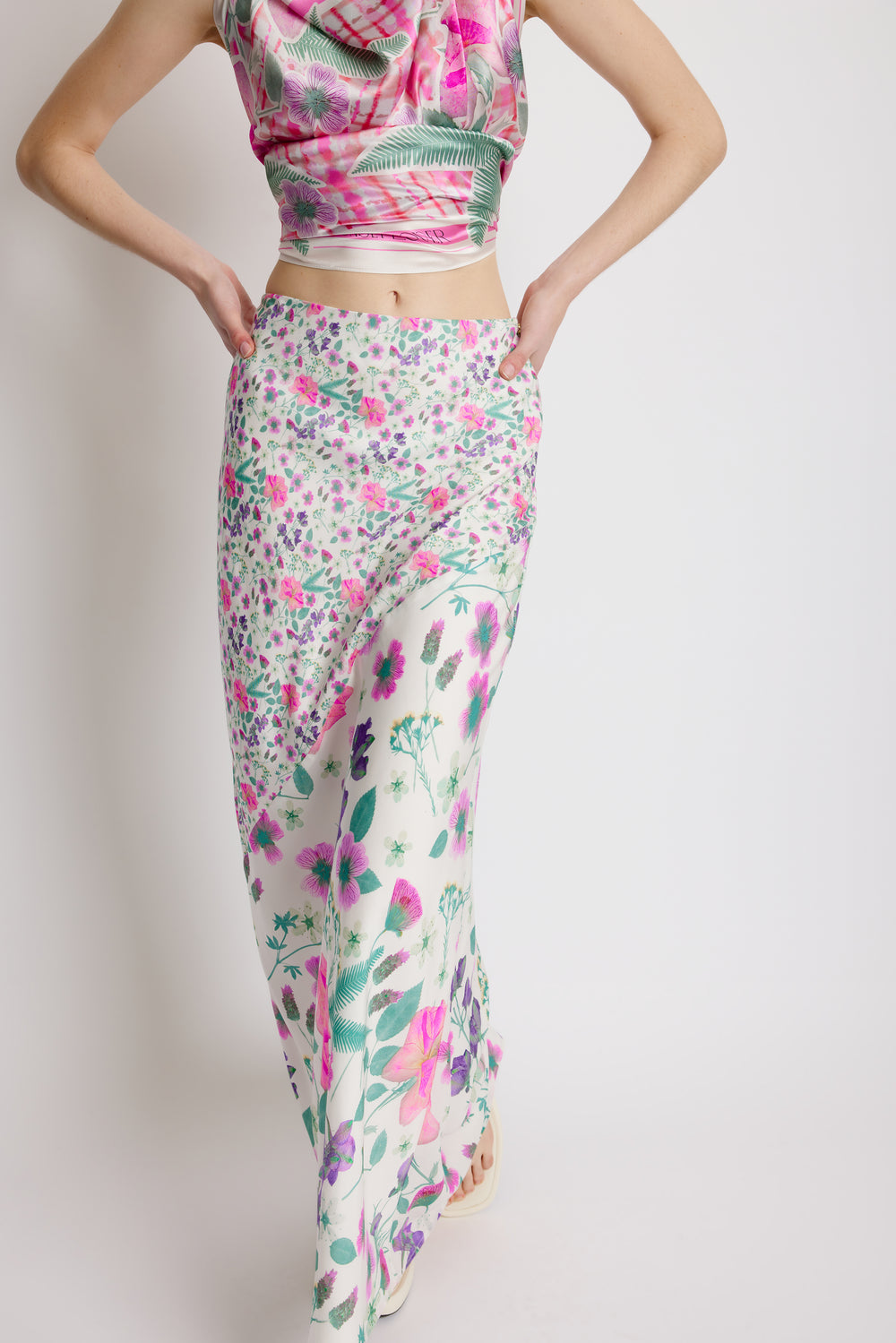 Pressed Flora Slip Skirt - Pressed Flora | Sunset Lover