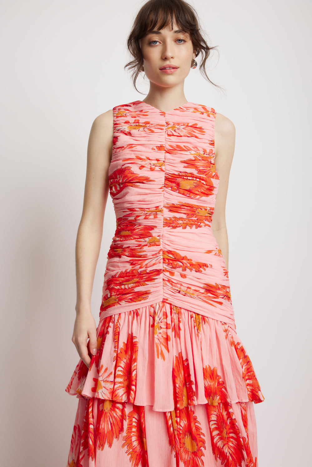 Wildflower Full Length Dress - Wildflower Print | Sunset Lover