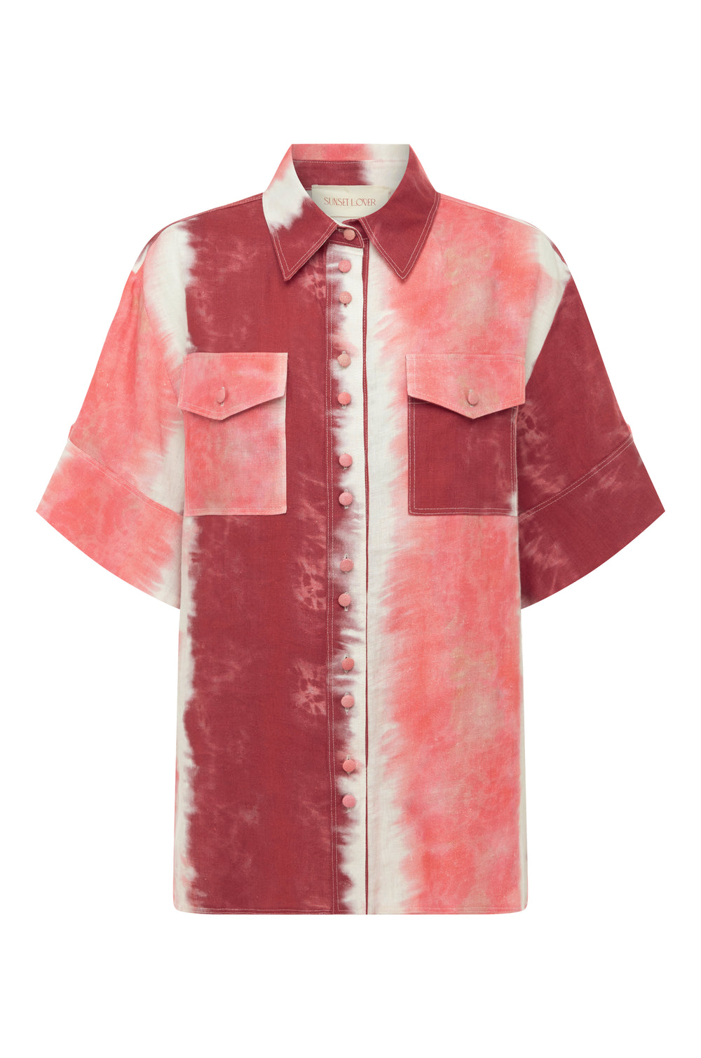 Rosewood Tie Dye Utility Shirt - Rosewood tie dye | Sunset Lover