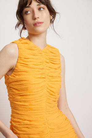 Wildflower Full Length Dress - Blazing Orange | Sunset Lover