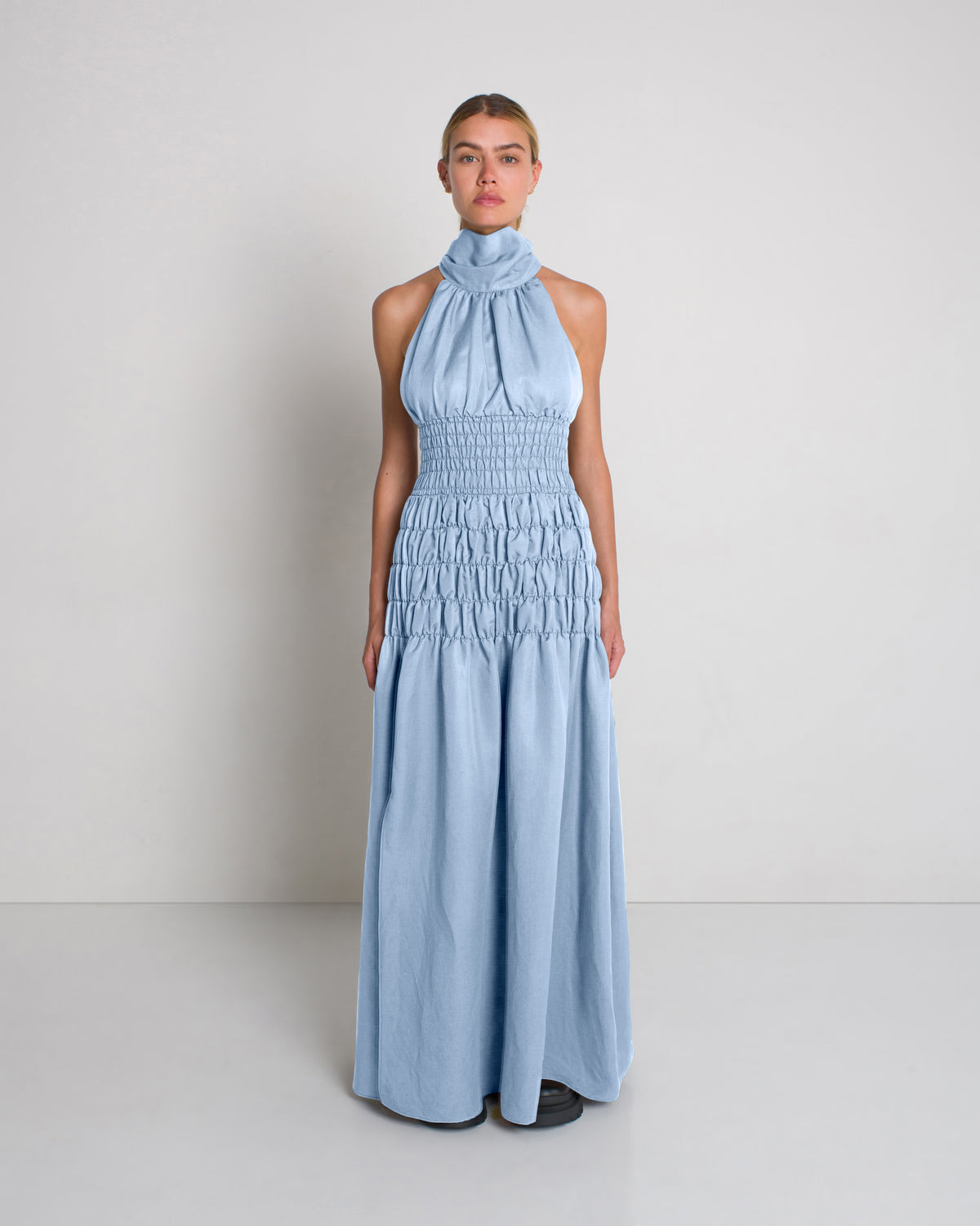 Eshan Full Length Dress - Chambray