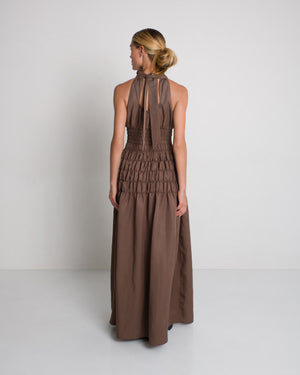 Eshan Full Length Dress - Walnut | Sunset Lover