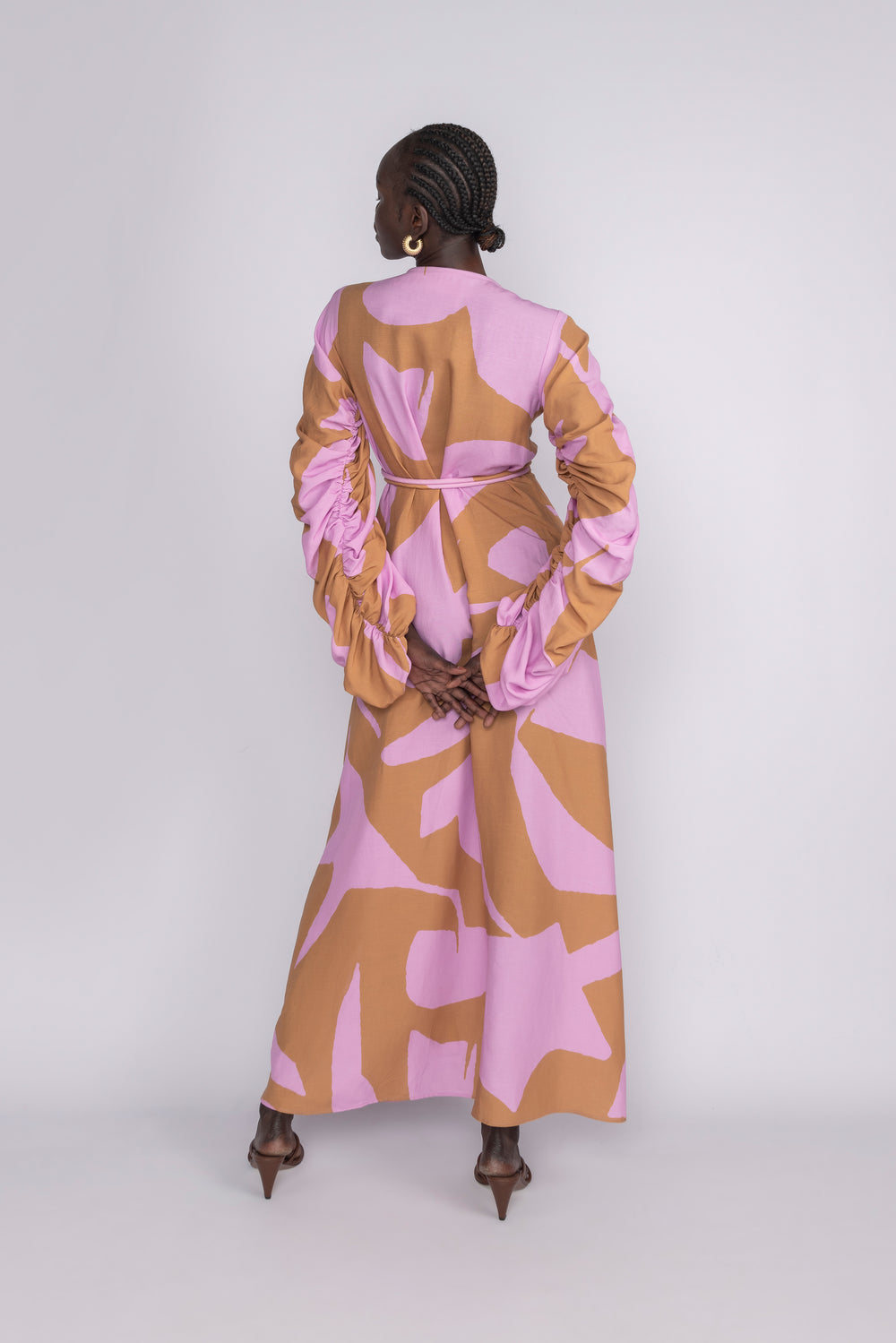 Abstract Full Length Dress - Violet Abstract | Sunset Lover