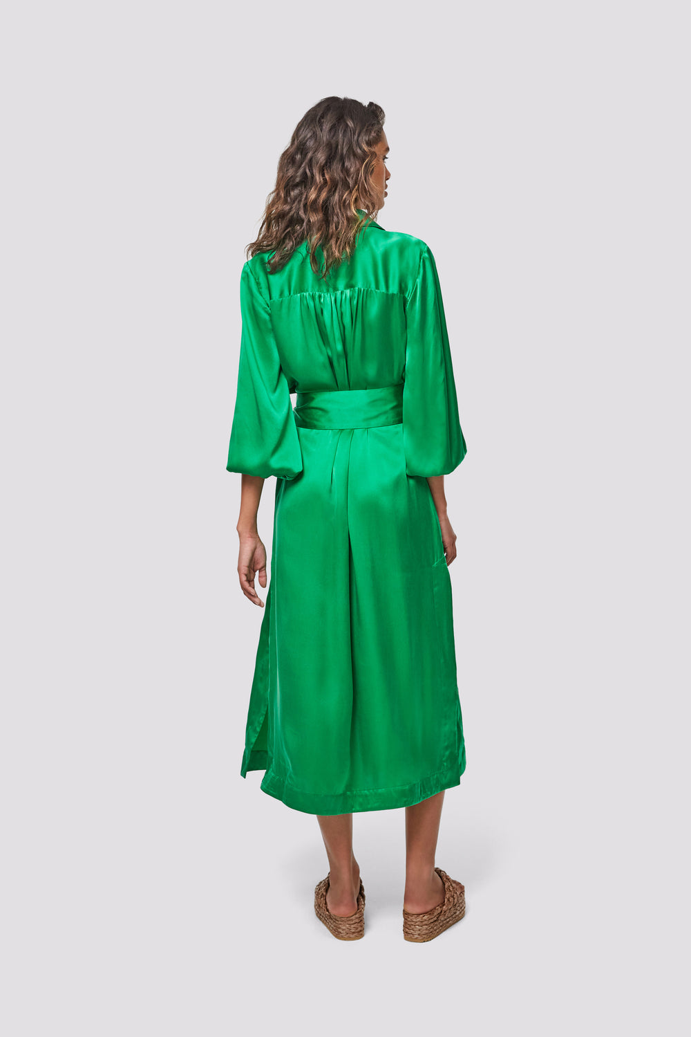 Elbaz Shirt Dress - Green Tambourine | Sunset Lover